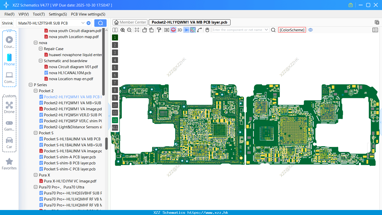 Huawei Pocket2-HL1YQWM1 VA MB PCB Layer